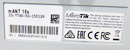 ANTENA SECTORIAL MIKROTIK MTAS-5G-15D120 15DBI 5.8GHZ 120º