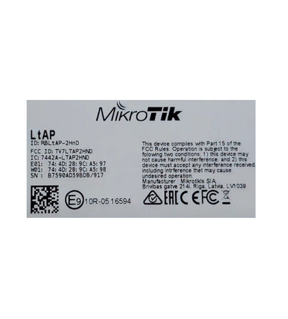 MIKROTIK AP LTAP RBLTAP-2HND 2.4GHZ GIGABIT L4